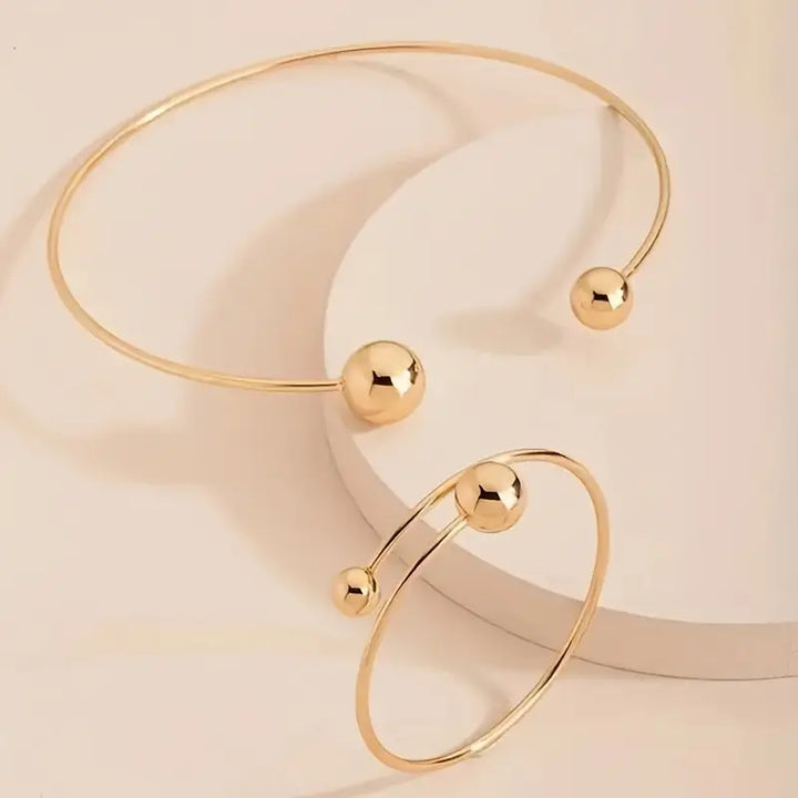 Minimalist Collar & Cuff Bracelet Set