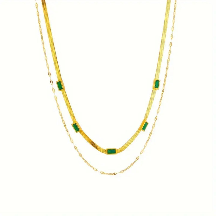 Necklaces Rétro Double Couche Sorella Gem
