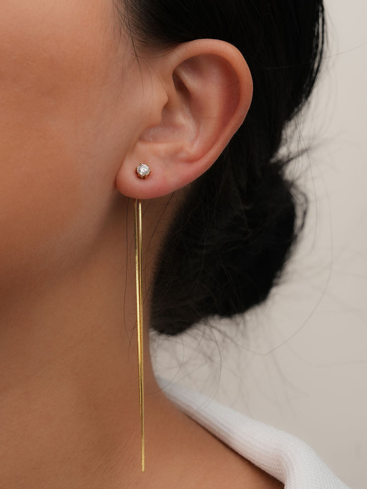 Chain Drops Ohrringe Gold