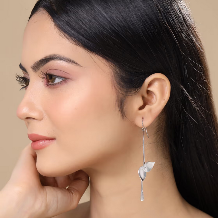 Silver Leaf Vintage Earrings