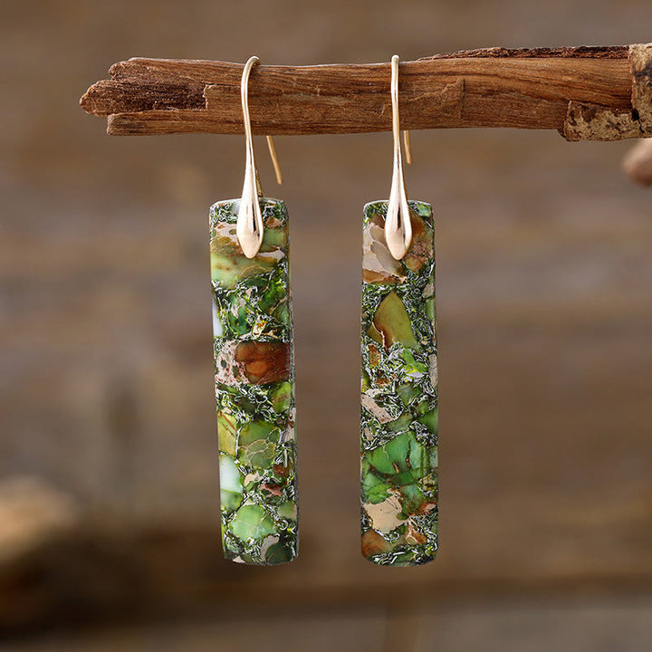Bohemian natural stone earrings