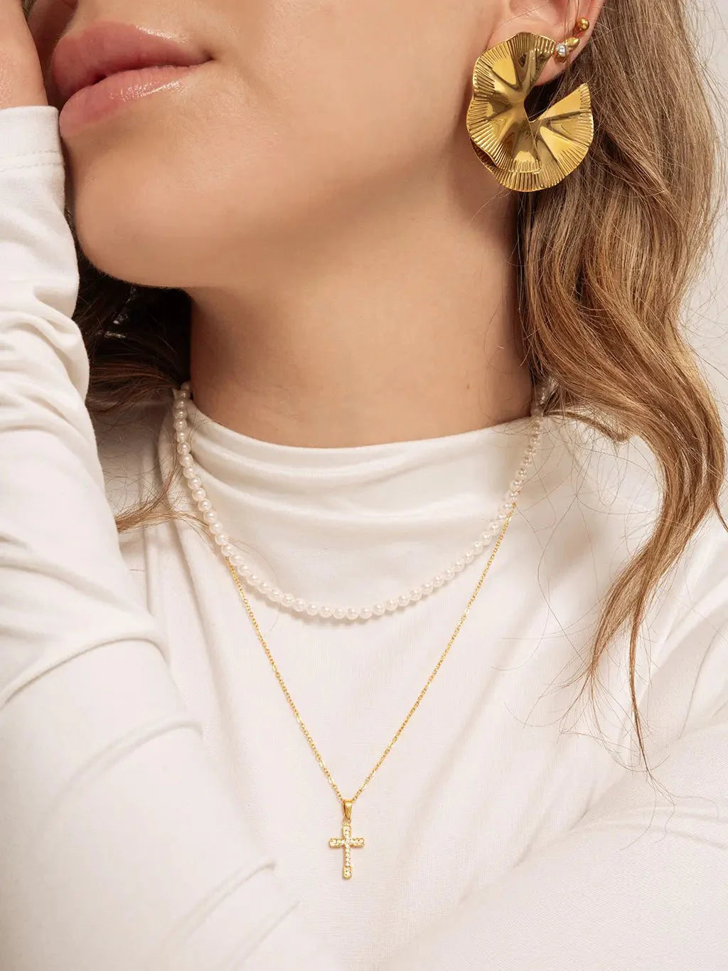 4mm Pearl Kette Gold