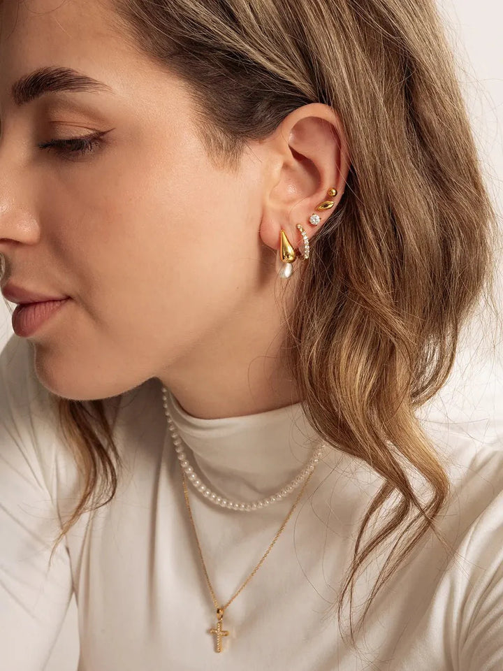 Collier mit Anhänger Kette Gold