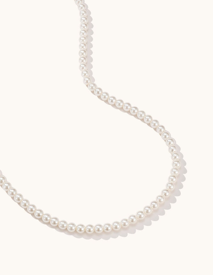4mm Pearl Kette Gold