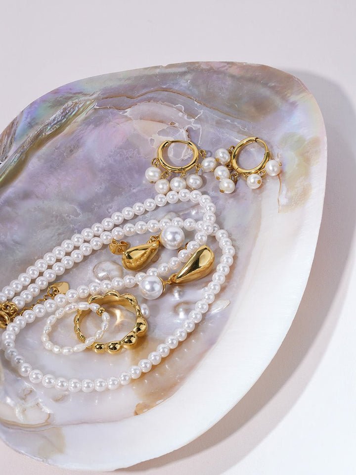 4mm Pearl Kette Gold