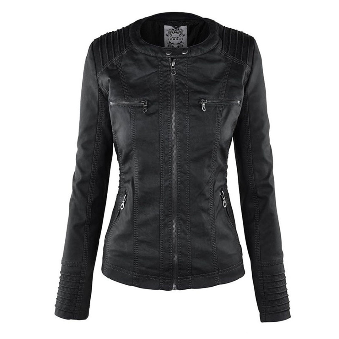 Mónica™ | Elegant Faux Leather Jacket