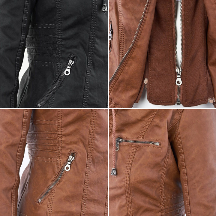Mónica™ | Elegant Faux Leather Jacket