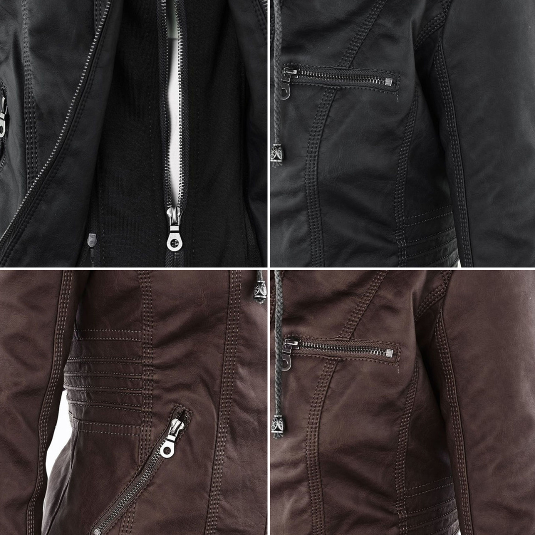 Mónica™ | Elegant Faux Leather Jacket