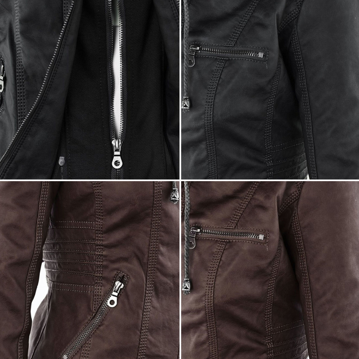 Mónica™ | Elegant Faux Leather Jacket
