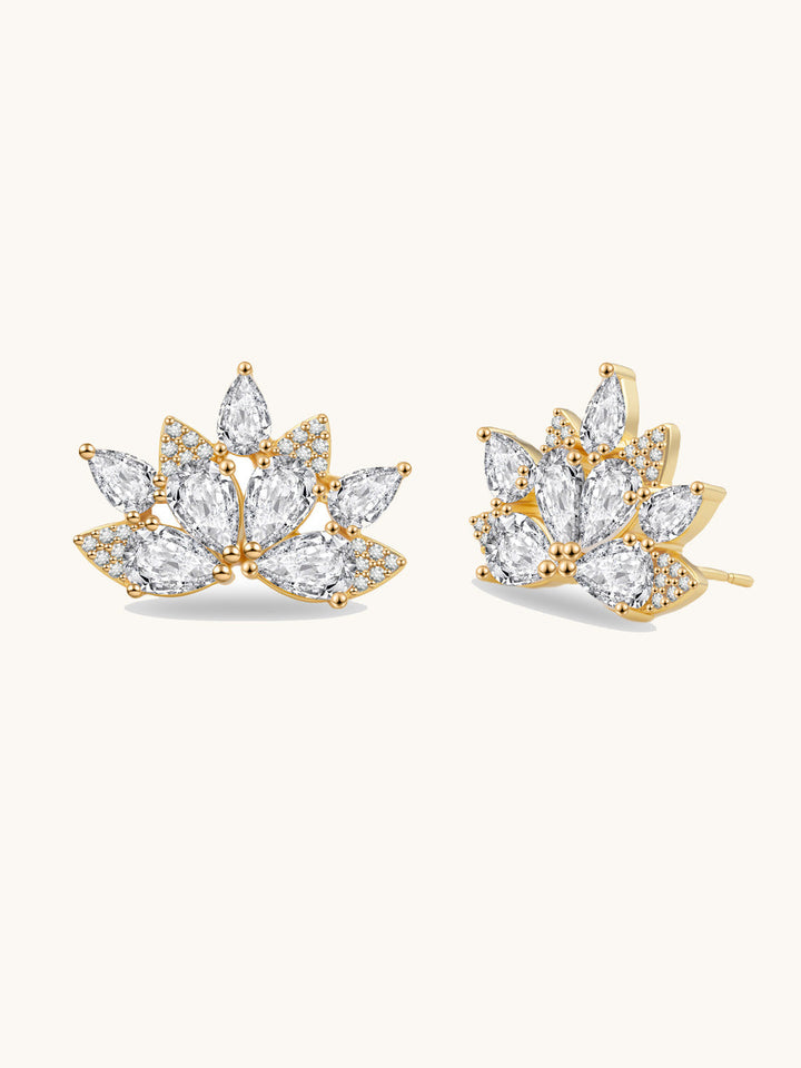 Half Flower Ohrringe Gold