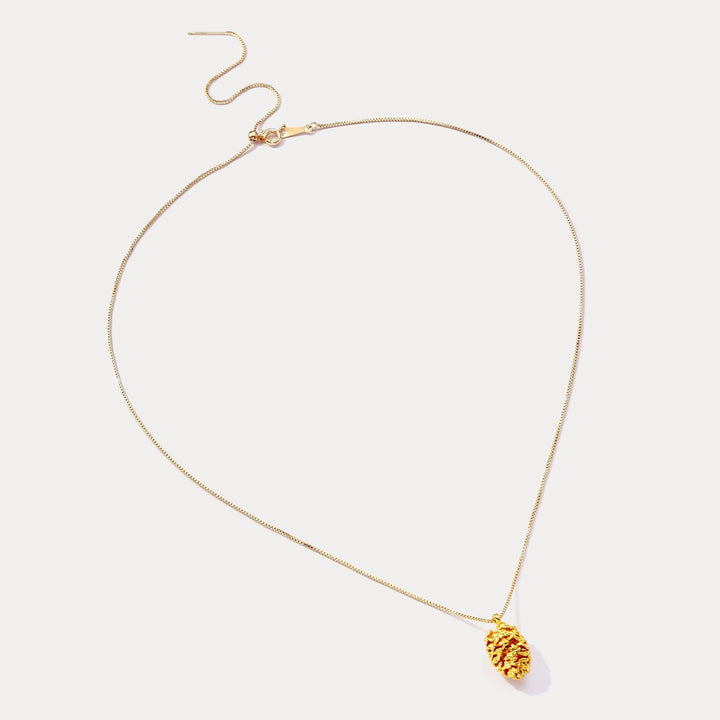 Gold Pinecone Necklace