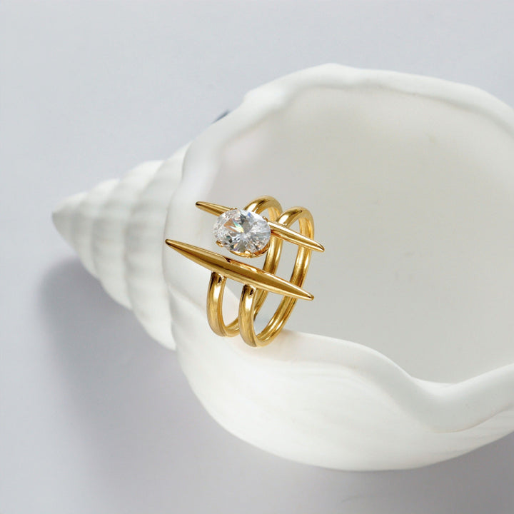 Simple Light Shine Ring Gold