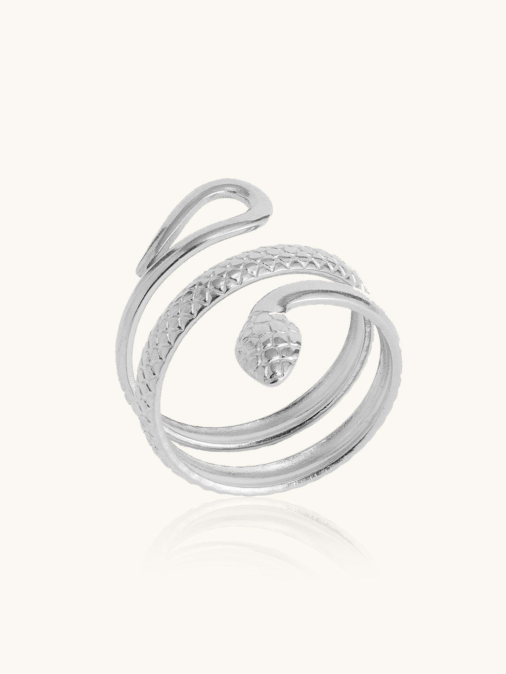 Simple Snake Ring Gold Silber