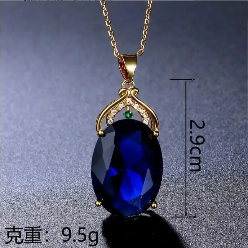 Sophisticated Crystal and Opal Pendant Necklace