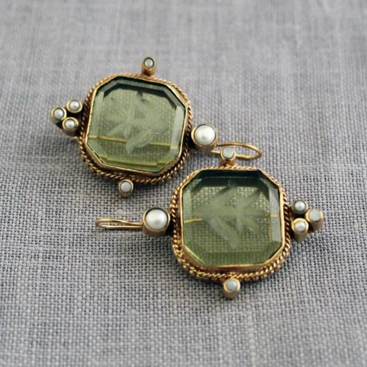 Vintage Square Earrings