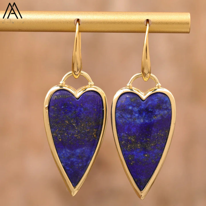 Classic Heart Stone Earrings