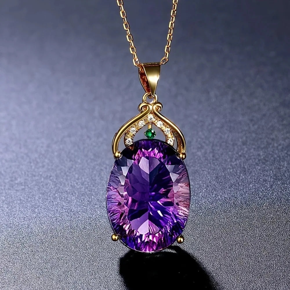 Sophisticated Crystal and Opal Pendant Necklace