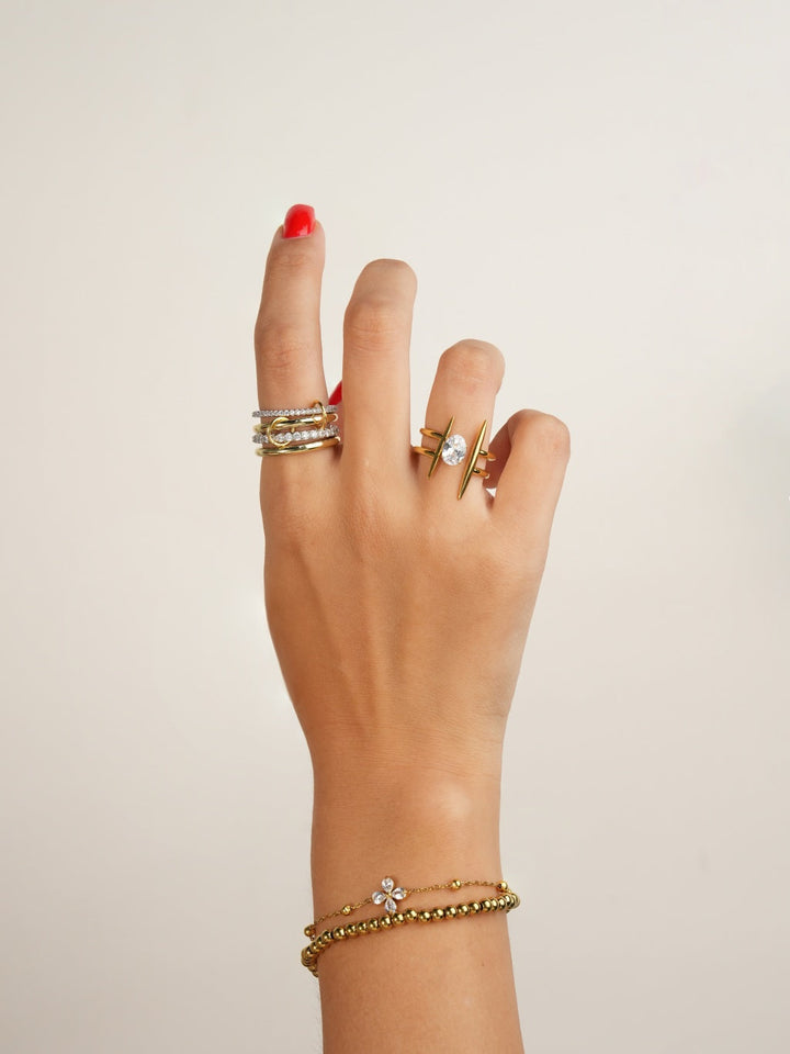 Simple Light Shine Ring Gold