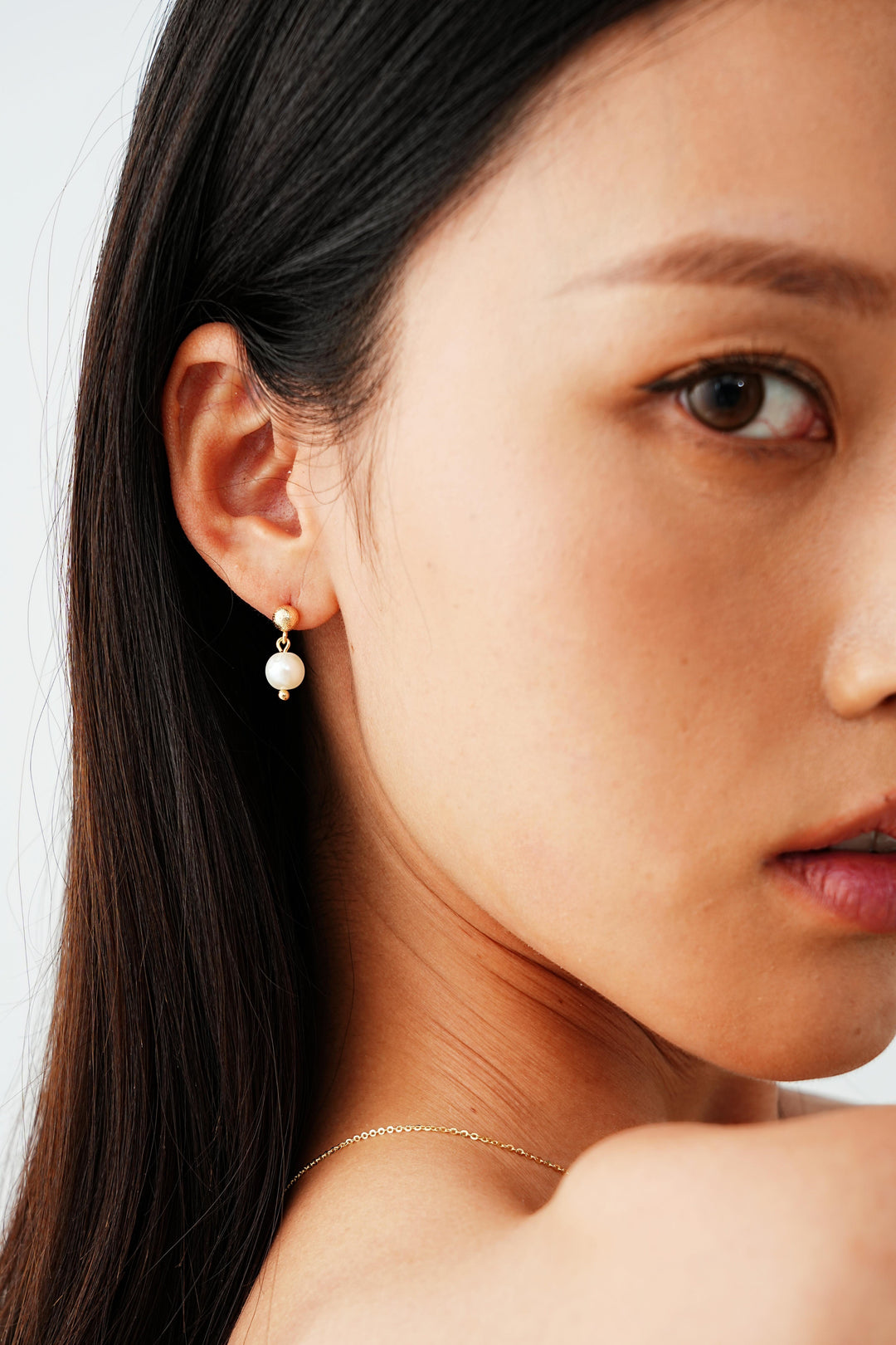 Classic Pearl Drop Tiny Earrings