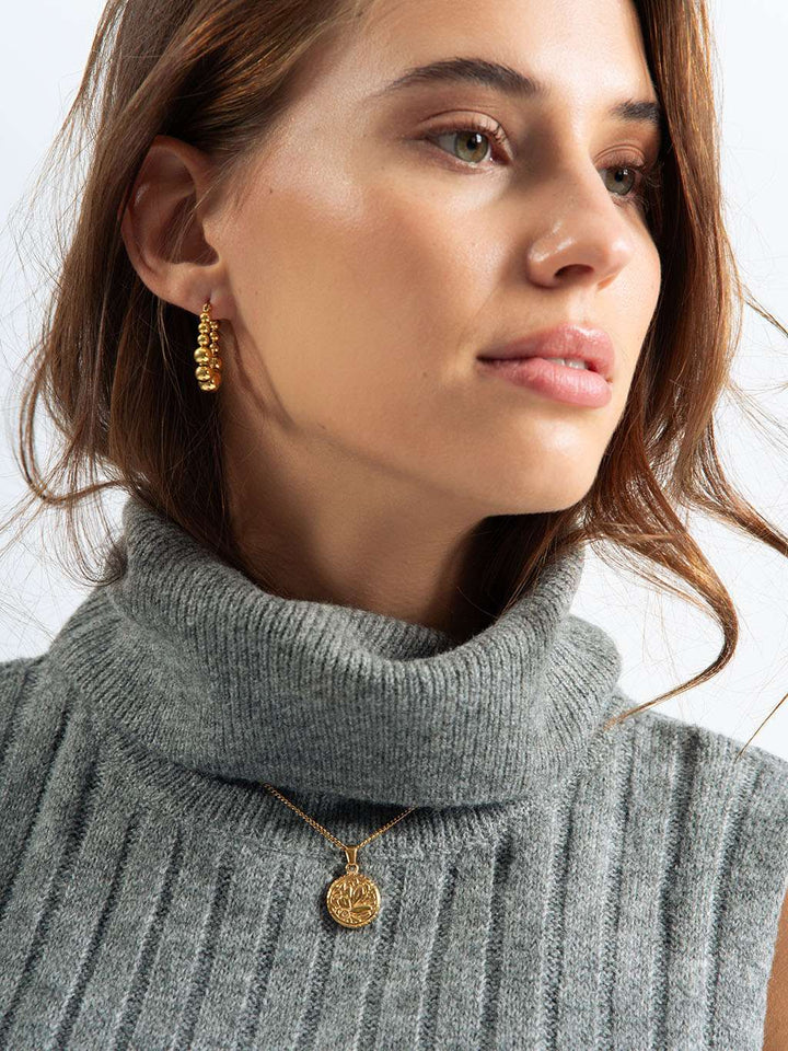 Ball Hoop Ohrringe Gold & Silber