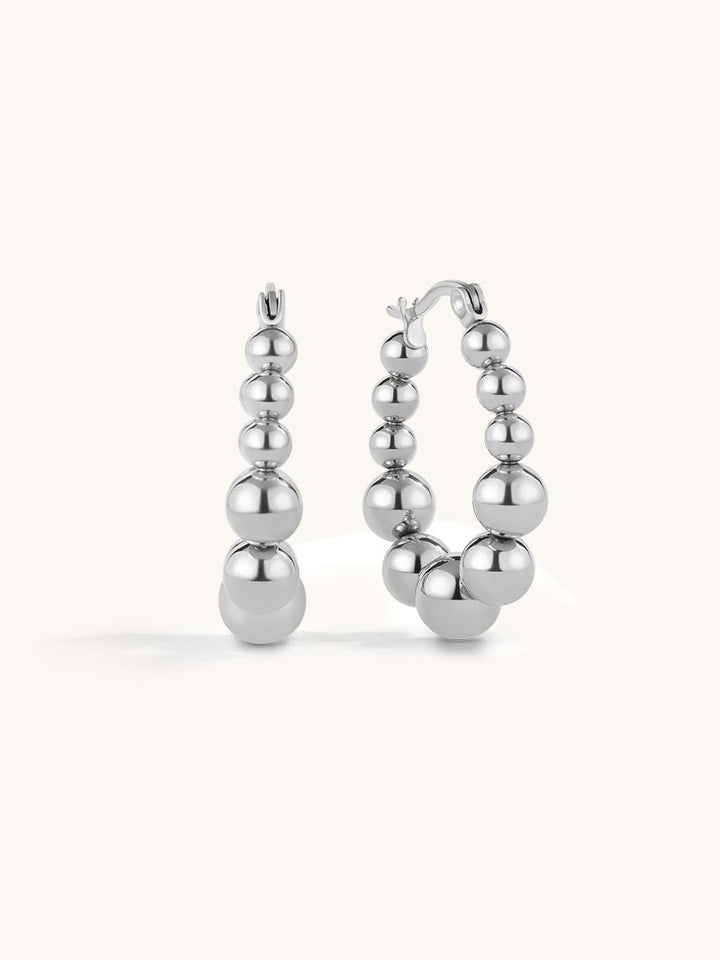 Ball Hoop Ohrringe Gold & Silber