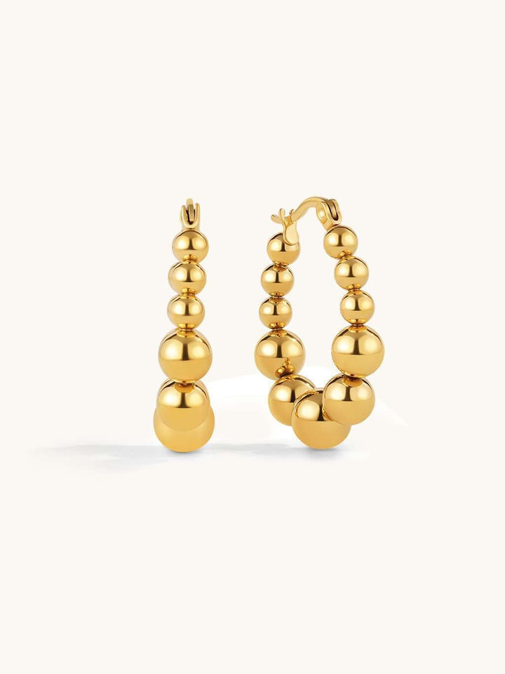 Ball Hoop Ohrringe Gold & Silber