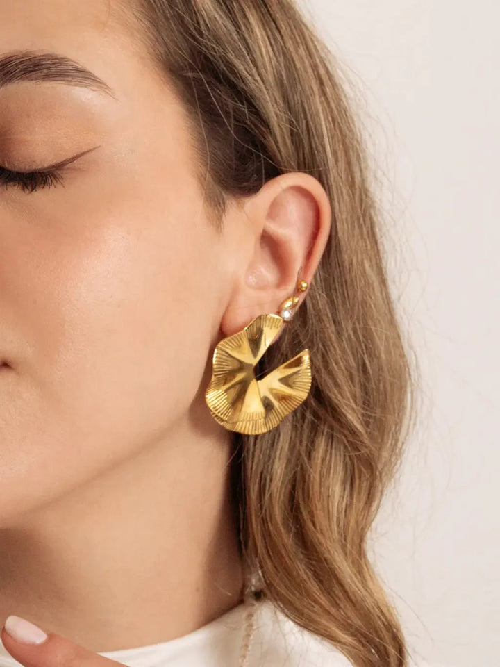 Big Wave Ohrringe Gold