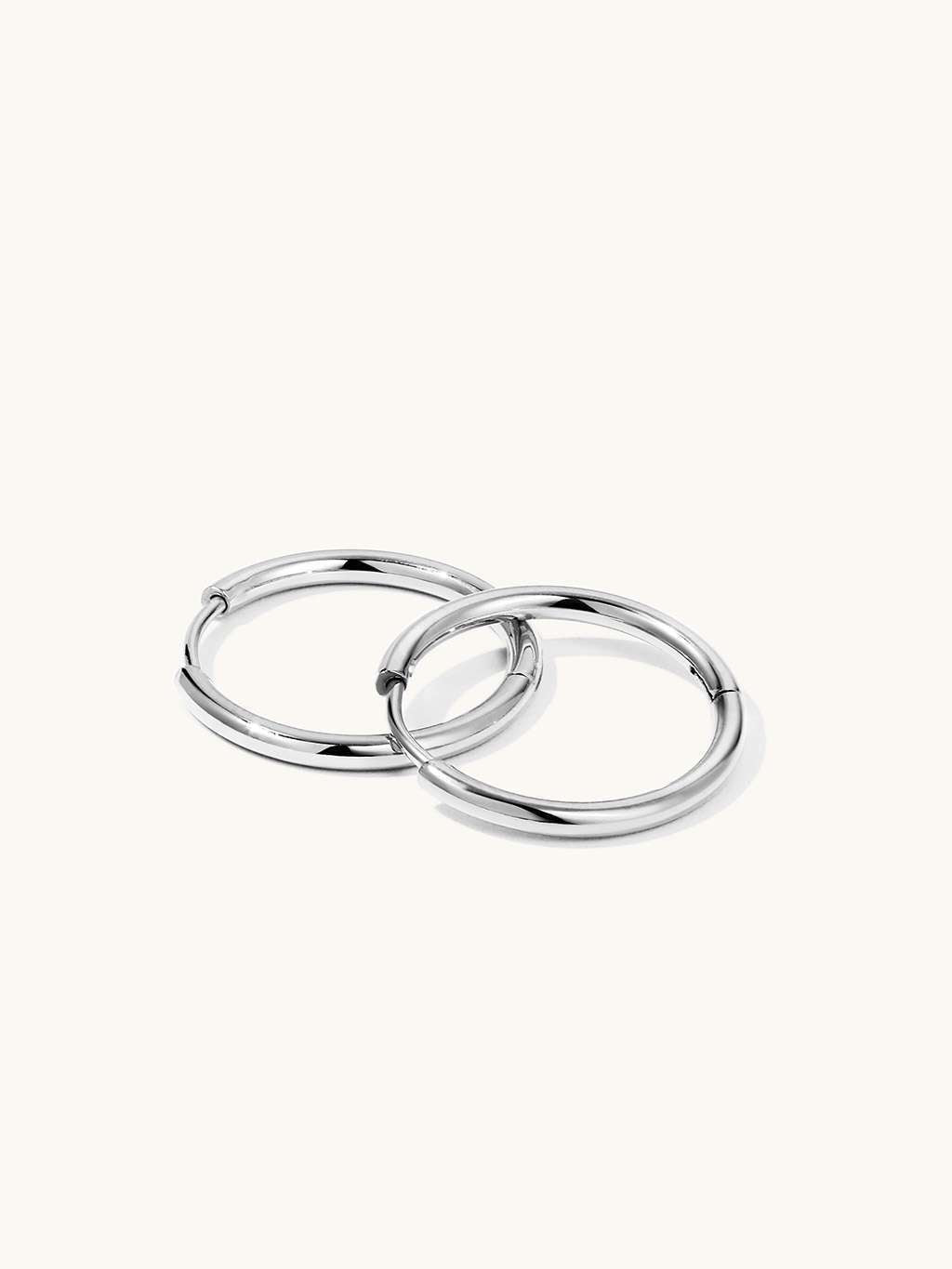 Blank Hoops Ohrringe Silber Large 16mm