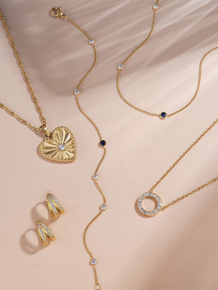 Blue Eye Armband Gold