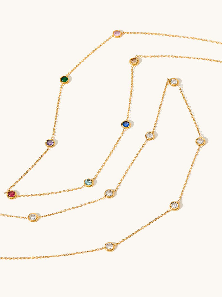 Colorful Kette Orient Zirkonia Gold