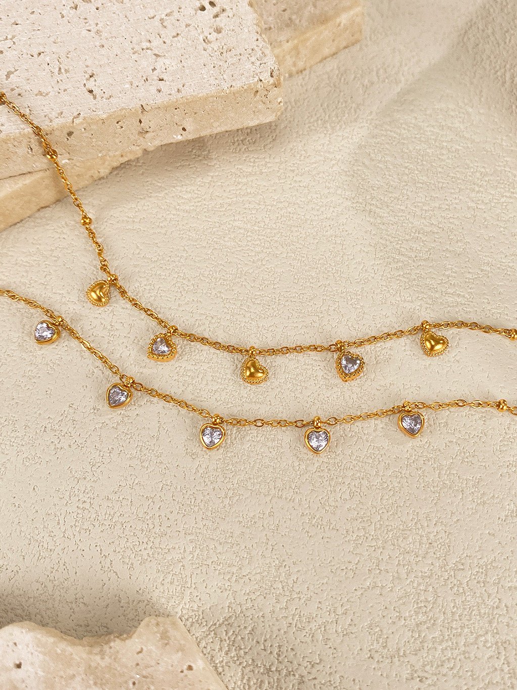 Dainty Heart Armband Gold