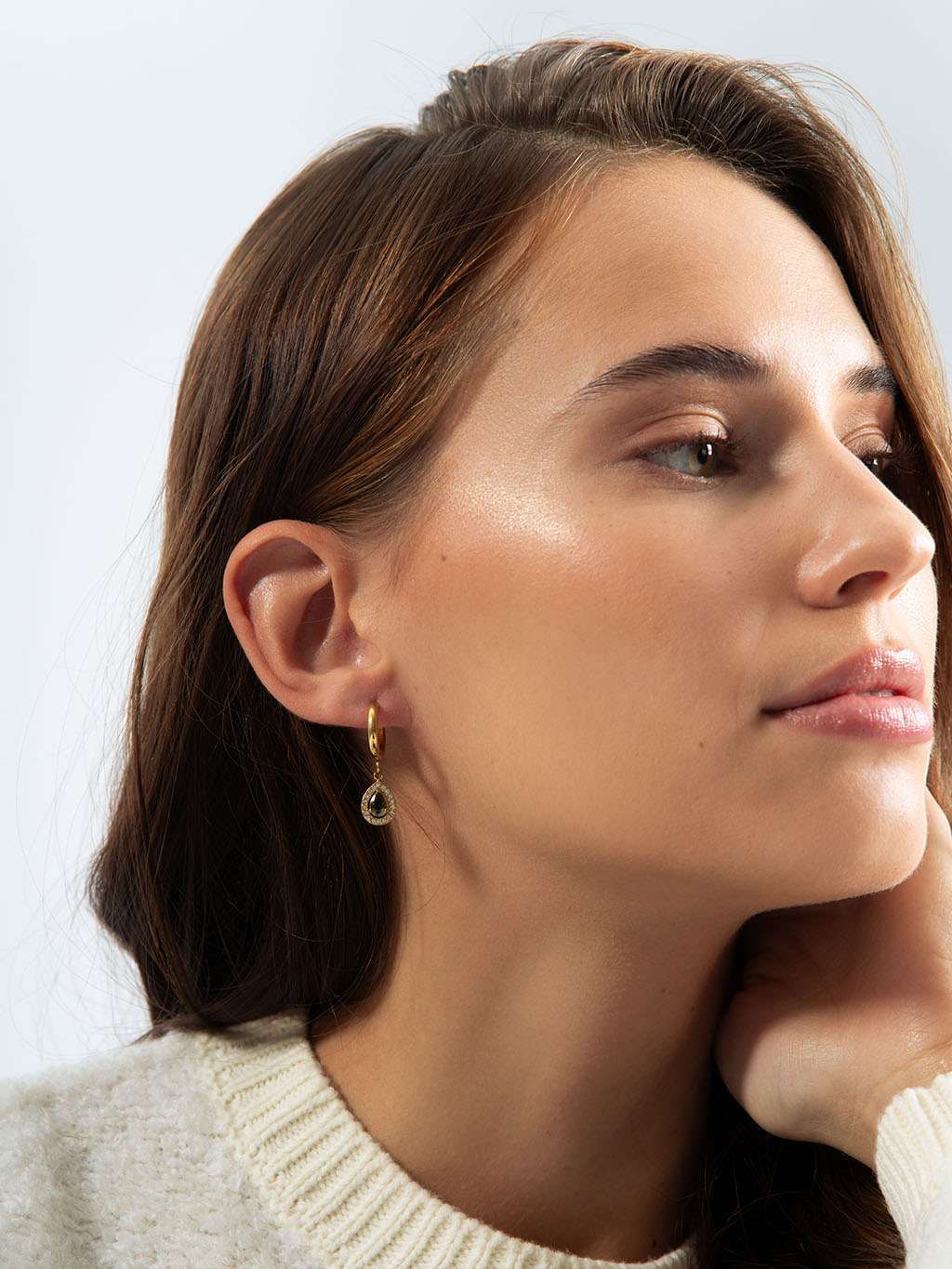 Dazzling Grace Ohrringe Gold 10mm