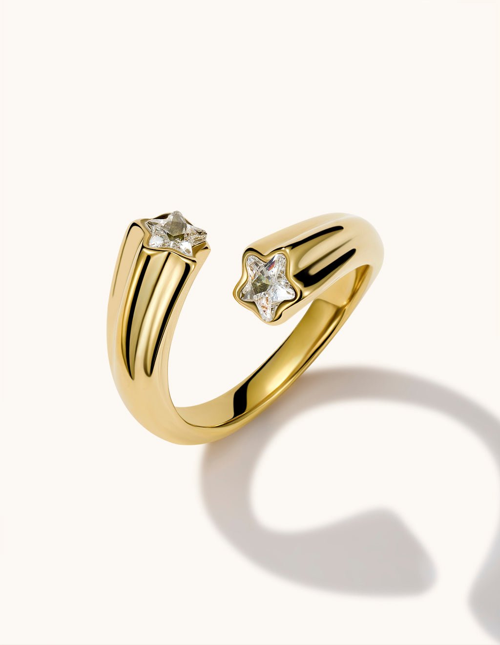 Double Star Ring Gold 54mm