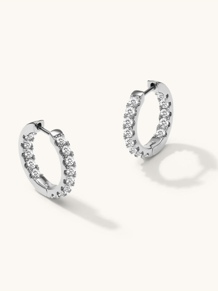 Eternity Hoop Creolen Ohrringe Gold Silber