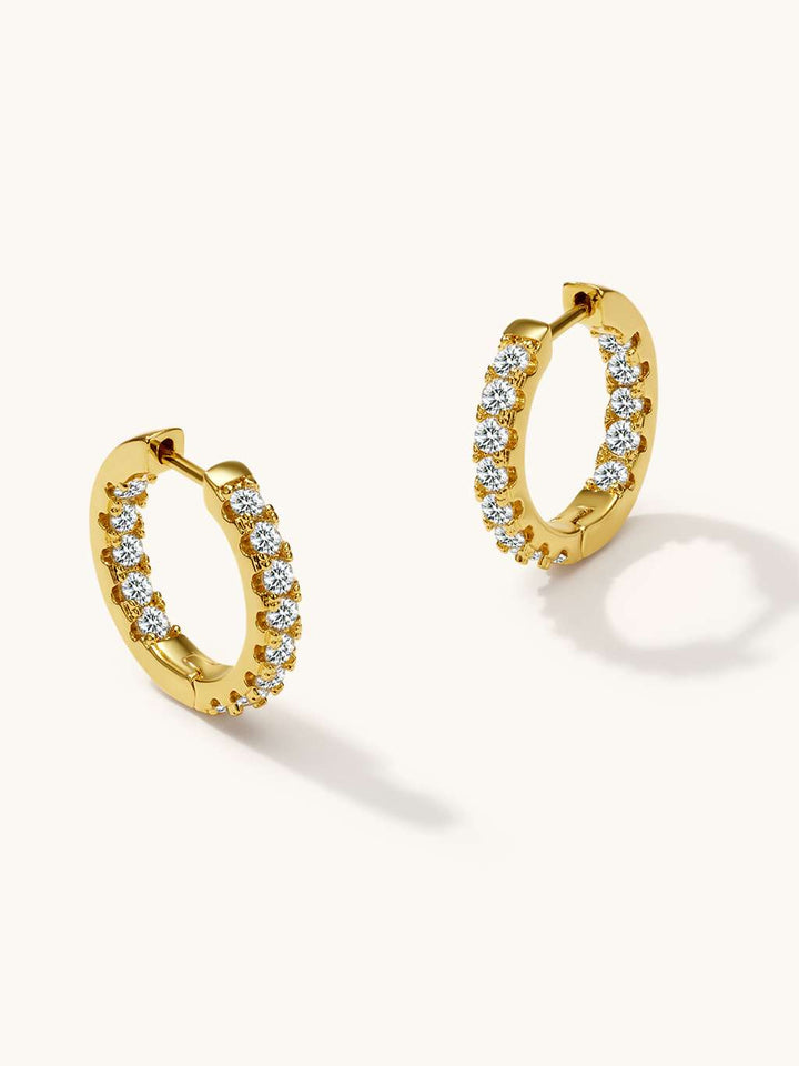 Eternity Hoop Creolen Ohrringe Gold Silber