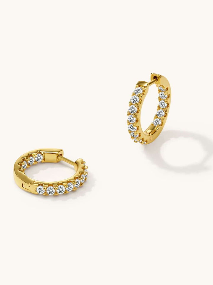 Eternity Hoop Creolen Ohrringe Gold Silber