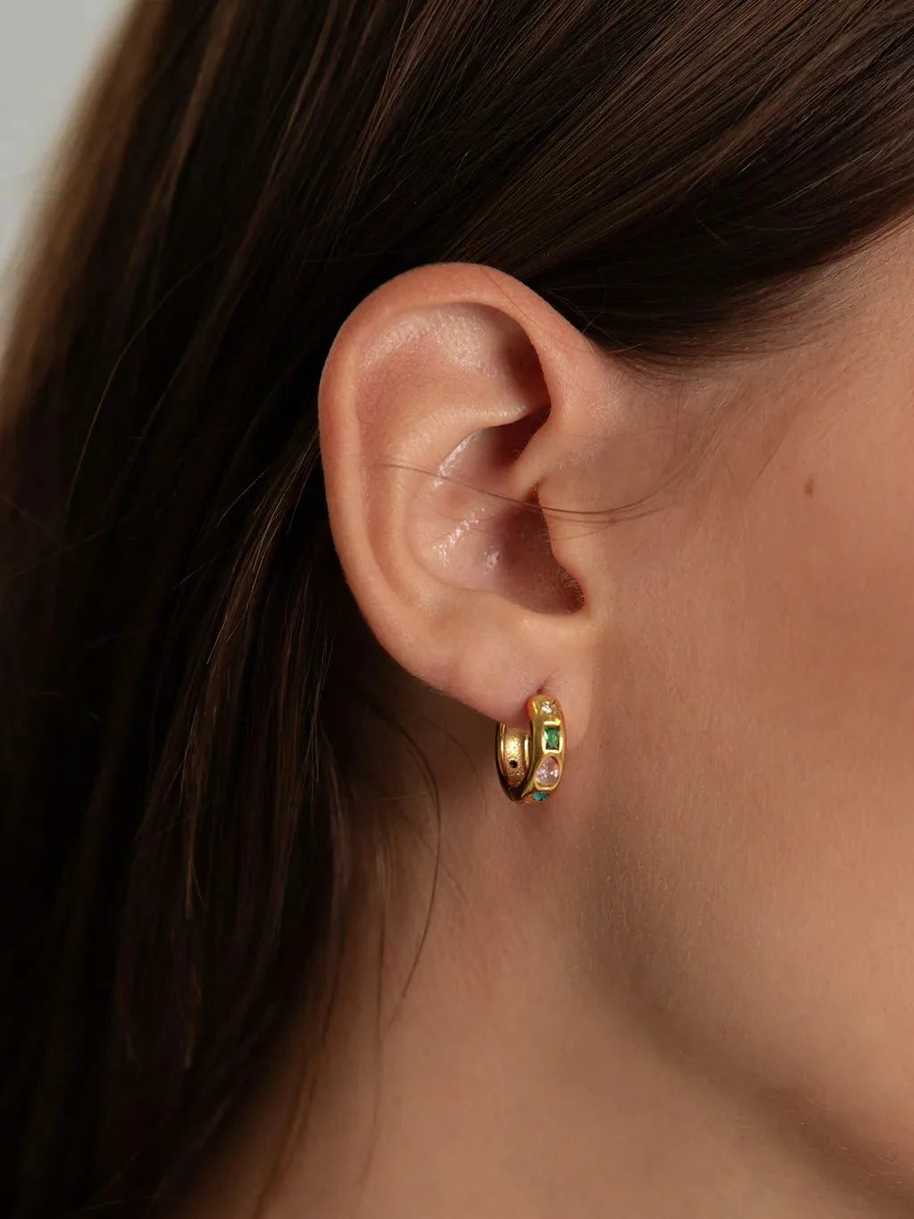 Fancy Hoop Ohrringe Gold