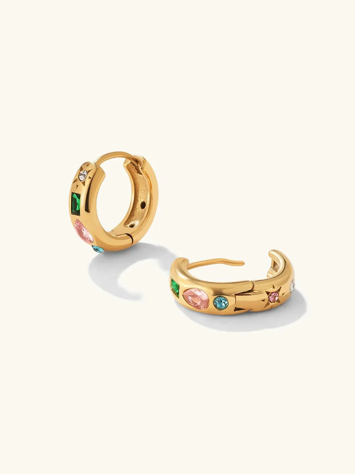 Fancy Hoop Ohrringe Gold