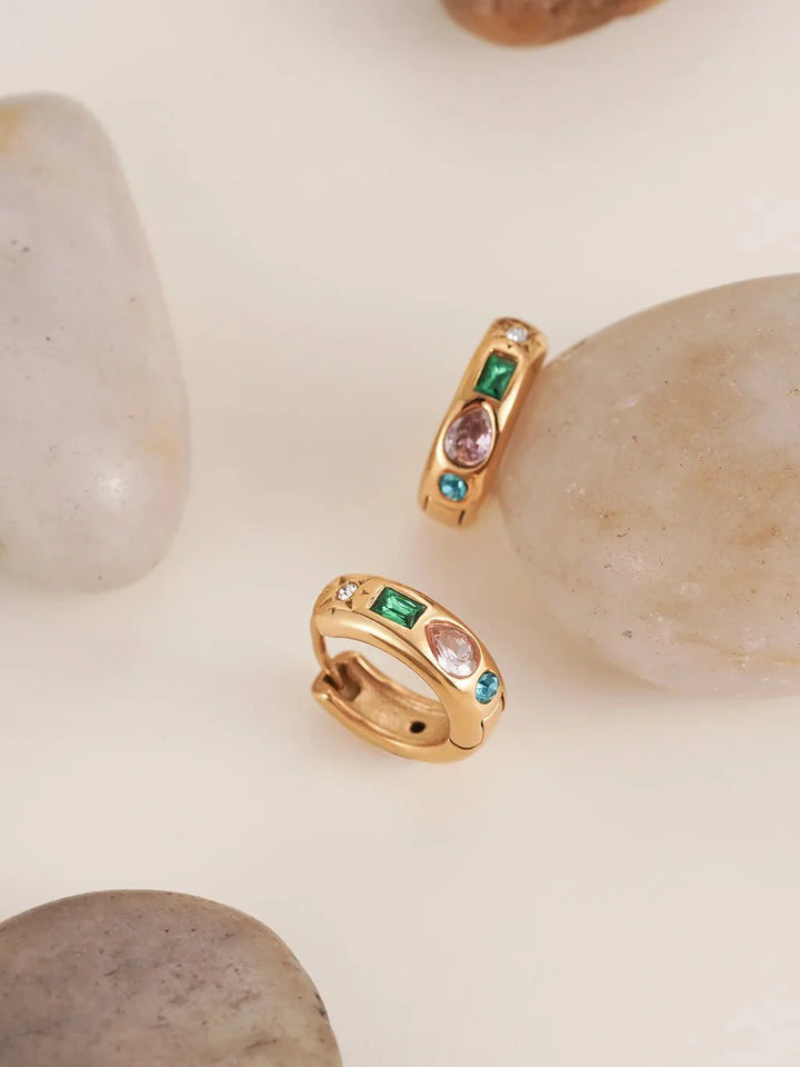 Fancy Hoop Ohrringe Gold