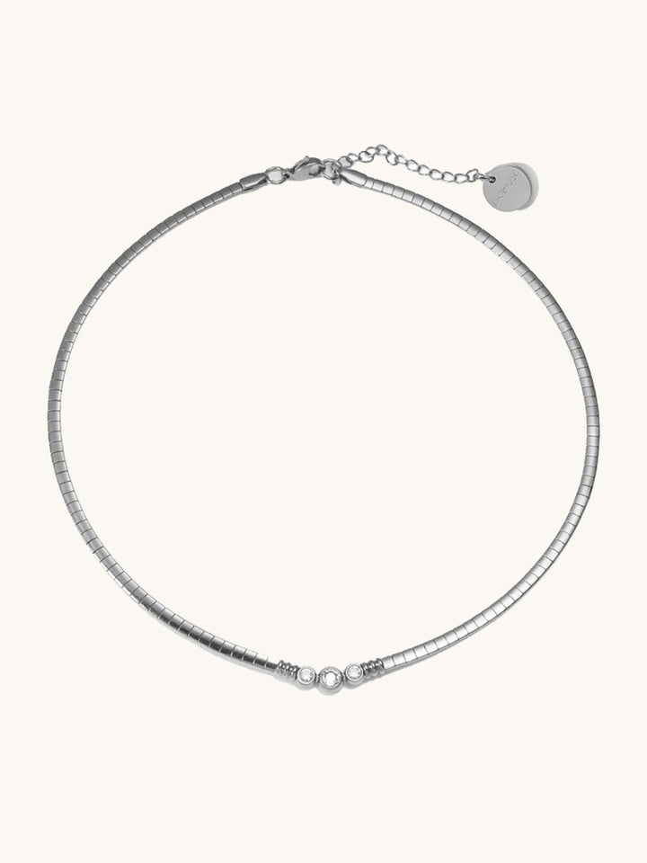 Flat Snake Choker Kette Gold Silber Necklace