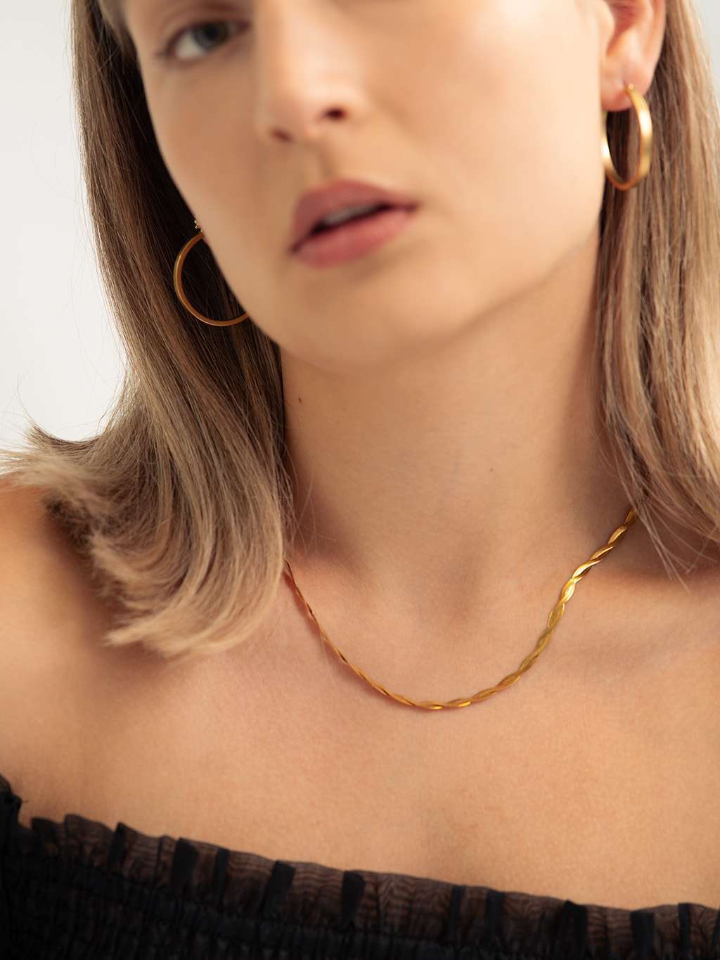 Flechtwerk-Halskette Gold