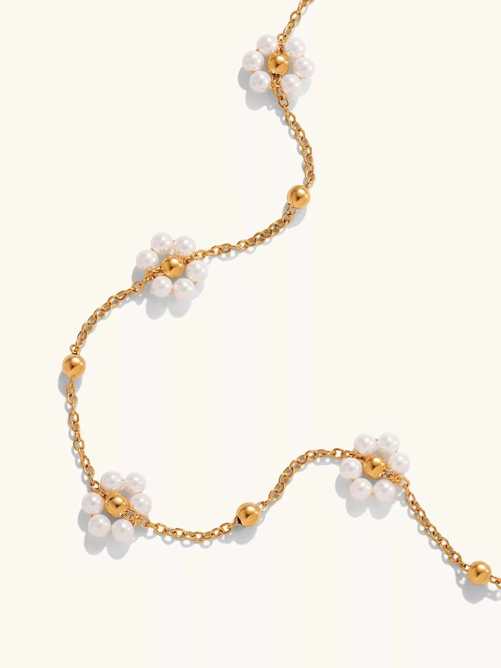Flower Pearl Halskette Gold