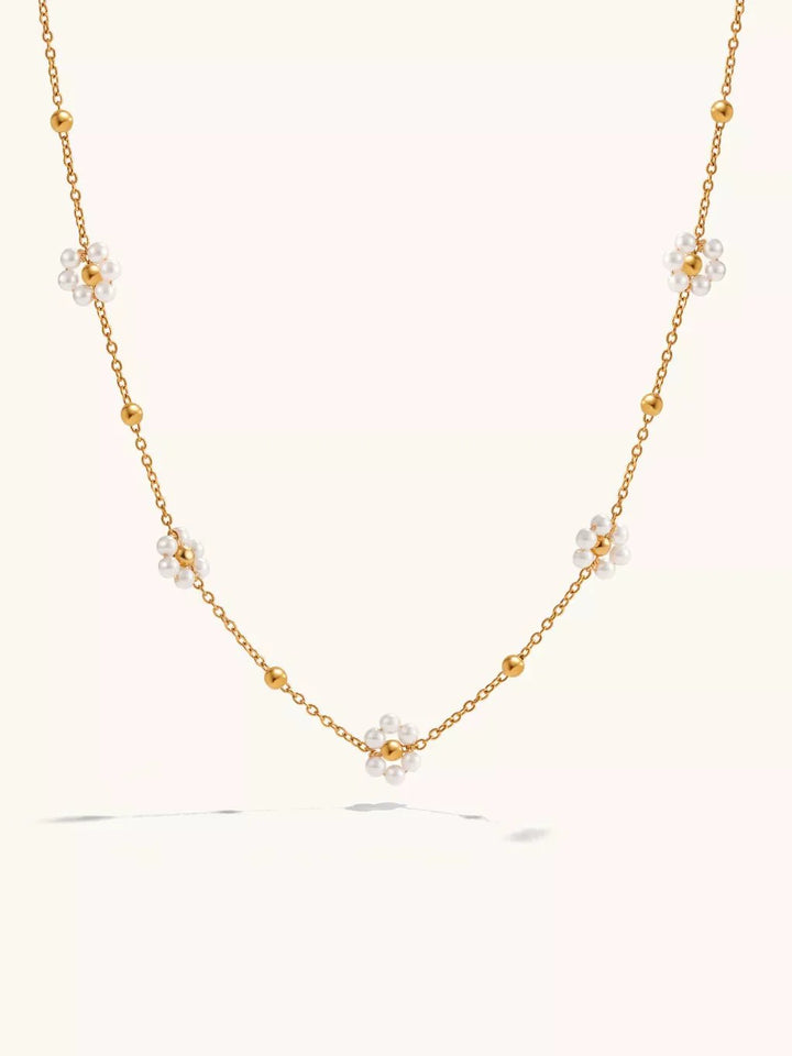 Flower Pearl Halskette Gold