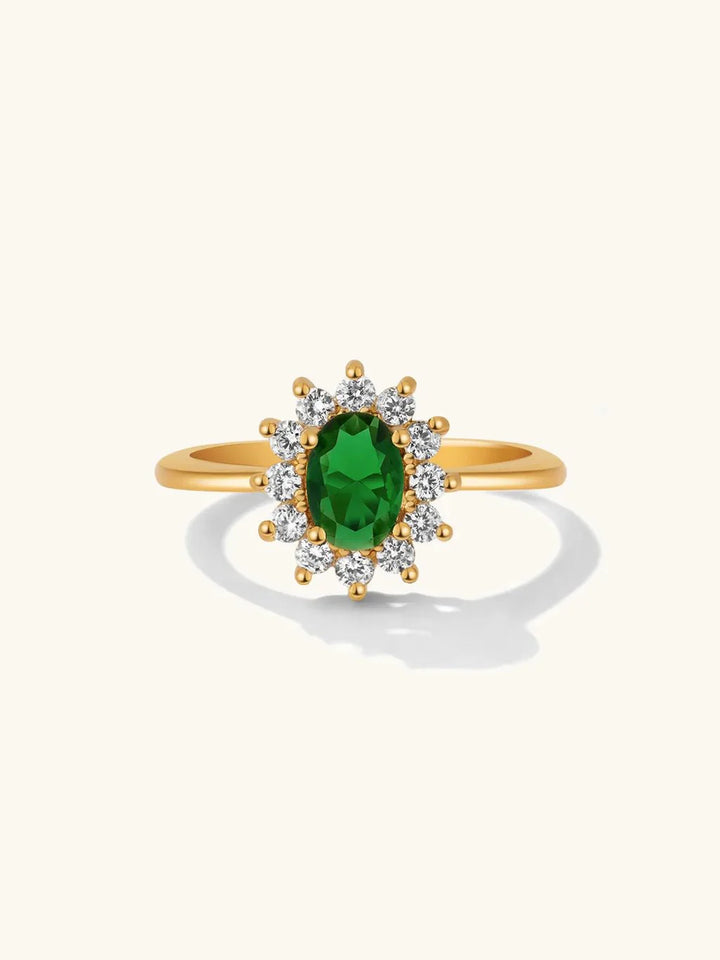 Green Vintage Ring Gold