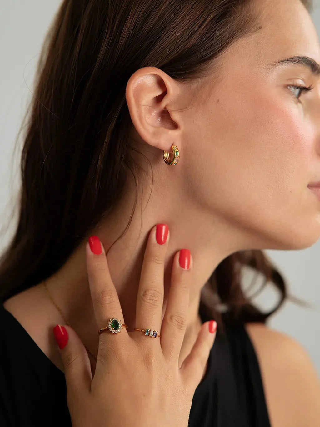 Green Vintage Ring Gold