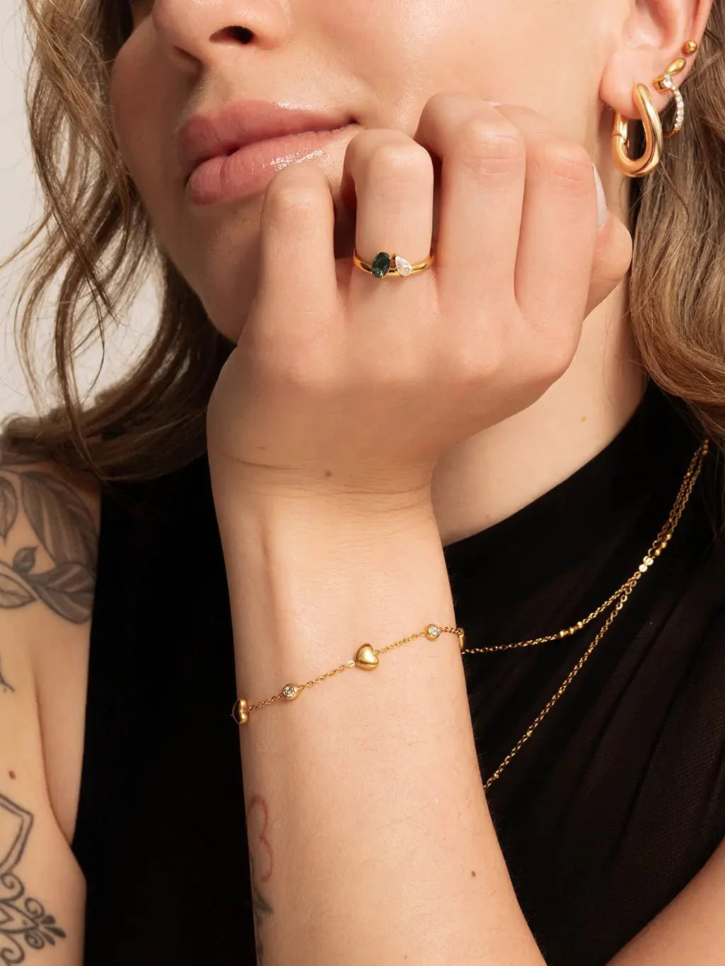 Marquise Smaragd Ring Gold