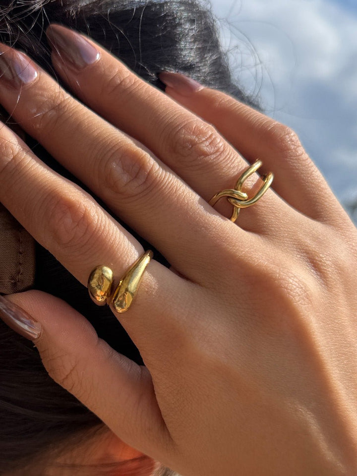 Double Twist Ring Gold