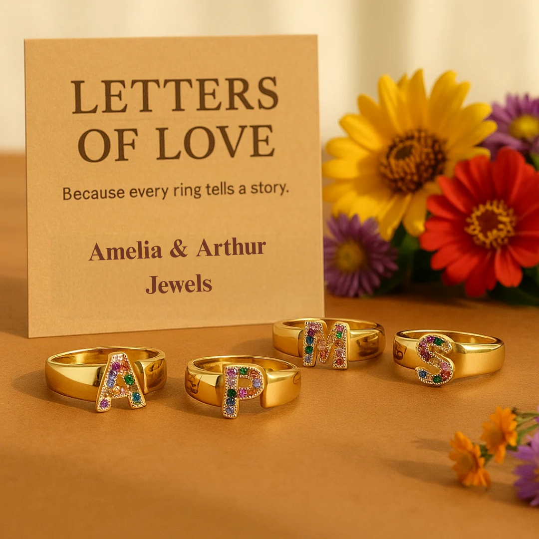 Joy - Gold Stainless Steel Initial Ring