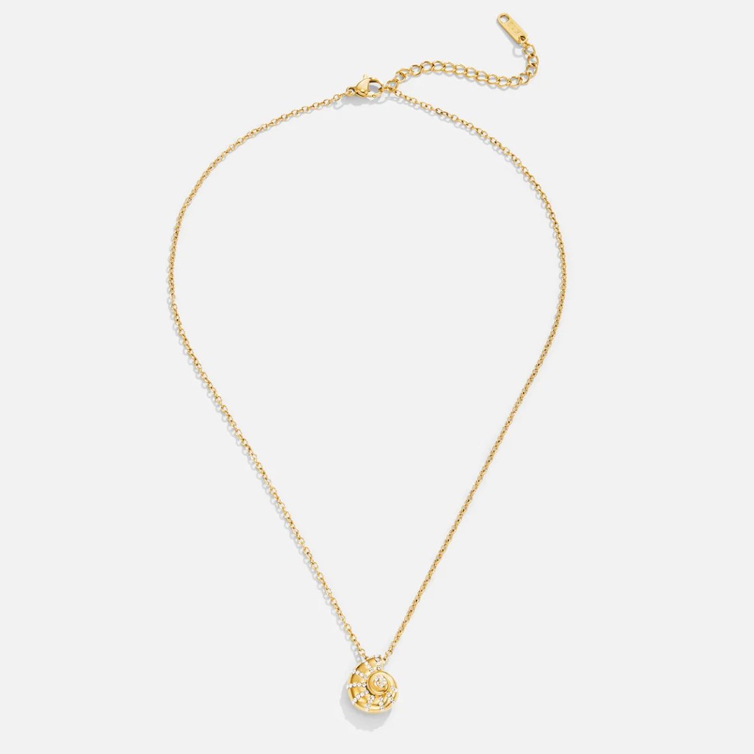 Lucy Crystal Shell Pendant Necklace