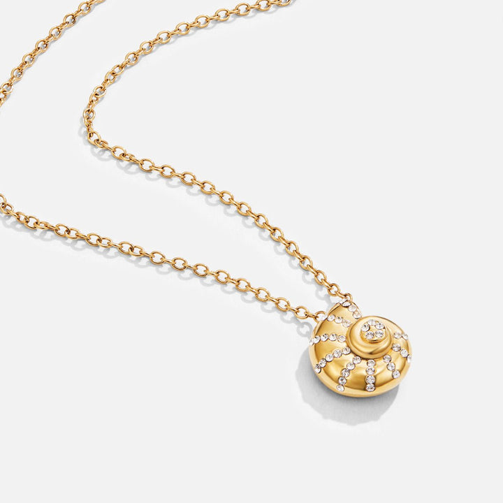 Lucy Crystal Shell Pendant Necklace